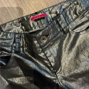 Alice + Olivia Metallic Skinny Jeans